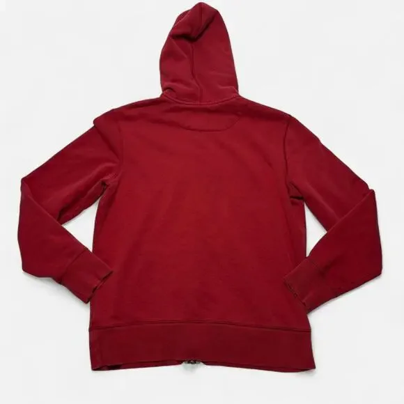 Nike Oklahoma Sooners Red Zip Up Hoodie Swoosh Spellout - Picture 4 of 7